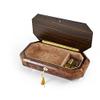 Handcrafted Cut - Corner Music Box with Arabesque Wood Inlay Design - Many Songs to Choose - Rock of Ages - Christian Version view 2
