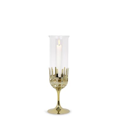 Bjorn Wiinblad Tea Light Holder, Clear, 3.94" H, Gift Box Included