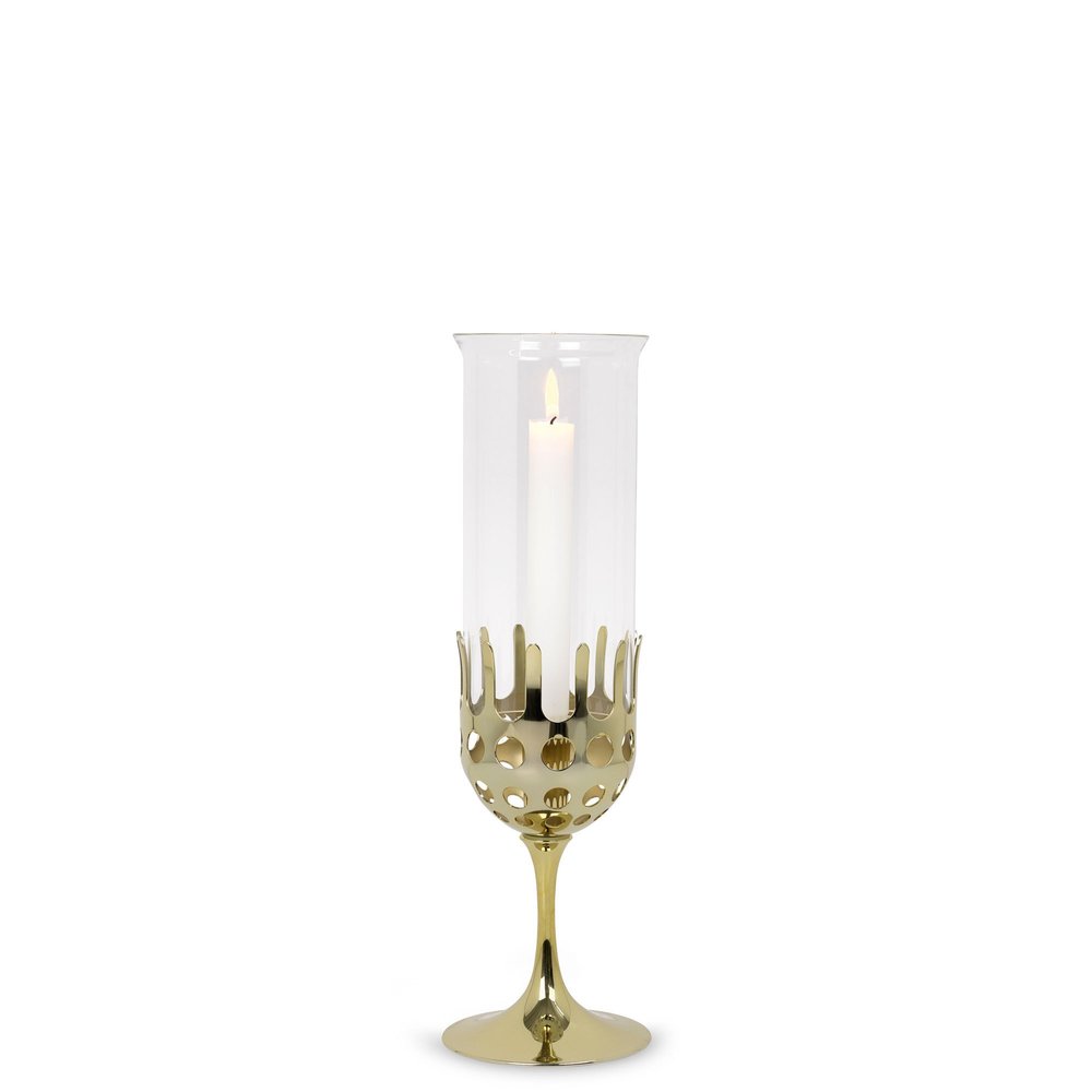 Bjorn Wiinblad Tea Light Holder, Clear, 3.94" H, Gift Box Included