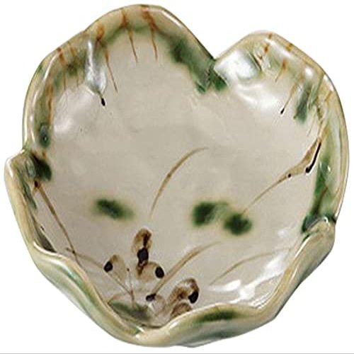 Set of 5 Oribe Flower Shaped 4.0 Plates, 4.3 x 1.5 inches (11 x 3.8 cm), 5.3 oz (150 g), Shokado
