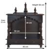 Mereappne Wooden Pooja Mandir |Indian| |Hindu| |Decoration| |Puja| |Cabinet| |Temple| |Bhagwan| |Stand| |Mandapam| |Wall| |Hanging| Decor for Home in USA view 2