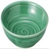 Set of 10 Green Glazed Tamawari, 4.1 x 1.2 inches (10.3 x 3 cm), 4.2 oz (120 g), Small Bowl, Restaurant, Ryokan, Japanese Tableware, Restaurant, Commercial Use, view 1
