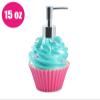 YangShiMoeed Bathroom Accessories Sets Organizer Complete with Milkshake Lotion/Soap Dispenser,Egg Tube Bath Cup/Tumbler,Donut Soap Dish,Cake Toothbrush Holder for Kids Bath Decor (Pink) view 2