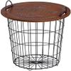 Abite ZR-501-BK Table Pannier Round Basket, Black view 1