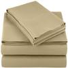 ARlinen Microfiber Sheet Set-Full XL Size, Bed Sheet Weight-Wrinkle & Fade Resistant Brushed Microfiber Sheets with 15" Deep Bedding Sheet Sets (Full XL Size, Taupe Solid) view 1