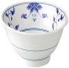  10-Piece Set Indigo Arabesque 63 High Bowl 7.3 x 3.1 inches (18.6 x 7.8 cm), 35.4 fl oz (950 cc), Chinese Open [Ramen Shop, Chinese Tableware, Asian Cuisine, Restaurant, Commercial Use] view 1