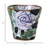  Set of 10, Black Dark Blue Roses, Free Cup, 3.6 x 3.1 inches (9.2 x 8 cm), 8.5 fl oz (240 cc), 6.5 oz (195 g), Shochu-Related view 2