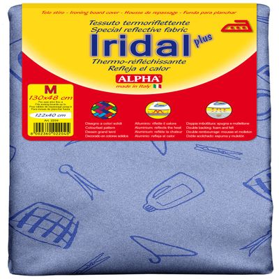 Alphaitalia Iridal Plus Energy Saving with Foam and Felt Tech Ironing Board Cover, Multi-Colour, 130 x 48 cm