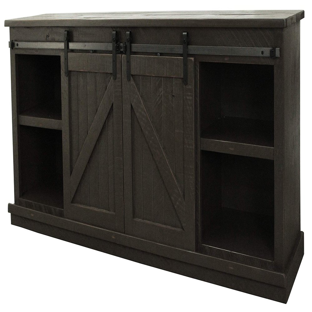 American Heartland MFG. Rustic 82" Provincial TV Stand, Rustic Grey