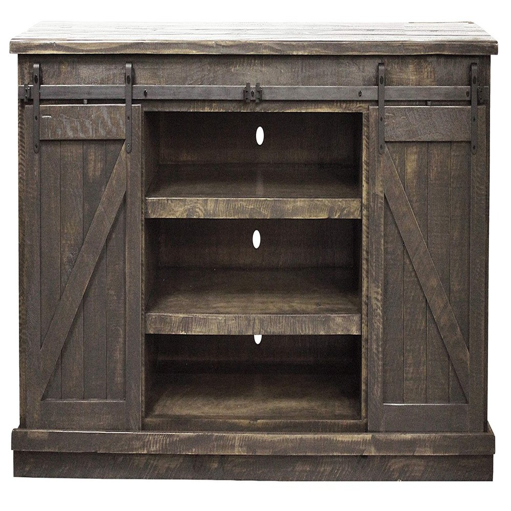 American Heartland MFG. Rustic 82" Provincial TV Stand, Rustic Driftwood