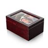 Ultra-Modern Music Box with Fold-Up Photo Frame - Solid Wood Jewelry Box with Compartment with Picture Frame (6 X 4) - Many Songs to Choose - Nocturne view 2