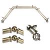 A&F Rod Dcor - Spin 13/16" Double Bay Window Curtain Rod - Antique Brass view 1