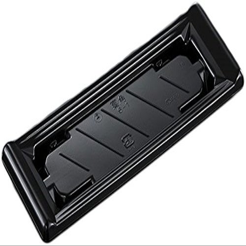 (Chuo Kagaku) Central Chemical CF Banquet Square Disposable Sashimi Containers, 6-1, Black-BK, Pack of 50, Size: Approx. 11.2 x 4.1 x 1.1 inches (28.3 x 10.3 x 2.8 cm)
