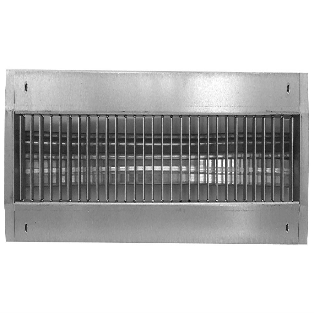 20" x 4" Galvanized Steel Spiral Duct Air Vent Grille Cover - Fully Adjustable Double Deflection HVAC Air Supply [Outer Dimensions: 22w X 6" h]