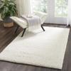 Nourison Home Malibu Shag Solid Ivory 3'11" x 5'11" Area-Rug, Easy-Cleaning, Non Shedding, Bed Room, Living Room, Dining Room, Kitchen (4x6) view 1