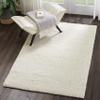 Nourison Home Malibu Shag Solid Ivory 3'11" x 5'11" Area-Rug, Easy-Cleaning, Non Shedding, Bed Room, Living Room, Dining Room, Kitchen (4x6) view 4