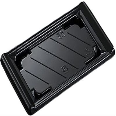 (Chuo Kagaku) Central Chemical Disposable Sashimi Containers, Made in Japan, CF Banquet Angle, 10-2, Black-BK, Pack of 50, Size: Approx. 9.8 x 5.7 x 1.1 inches (24.8 x 14.4 x 2.8 cm)