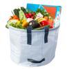CarryAll Reusable Large Tote Bags, Reuseable Grocery Bags, Round Heavy Duty Collapsible Storage Bins view 2