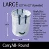 CarryAll Reusable Large Tote Bags, Reuseable Grocery Bags, Round Heavy Duty Collapsible Storage Bins view 3