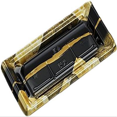 Central Chemical BK-BK Disposable Sashimi Containers, Made in Japan, CF Banquet Angle: 24-11, Obidiro BK-BK, 50 Pieces, Size: Approx. 9.6 x 4.5 x 0.9 inches (24.2 x 11.4 x 2.3 cm)
