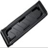Central Chemical Disposable Sashimi Containers, CF Banquet Angle, 8-1, Black-BK, Pack of 50, Size: Approx. 13.2 x 4.1 x 1.1 inches (33.5 x 10.3 x 2.8 cm) view 1