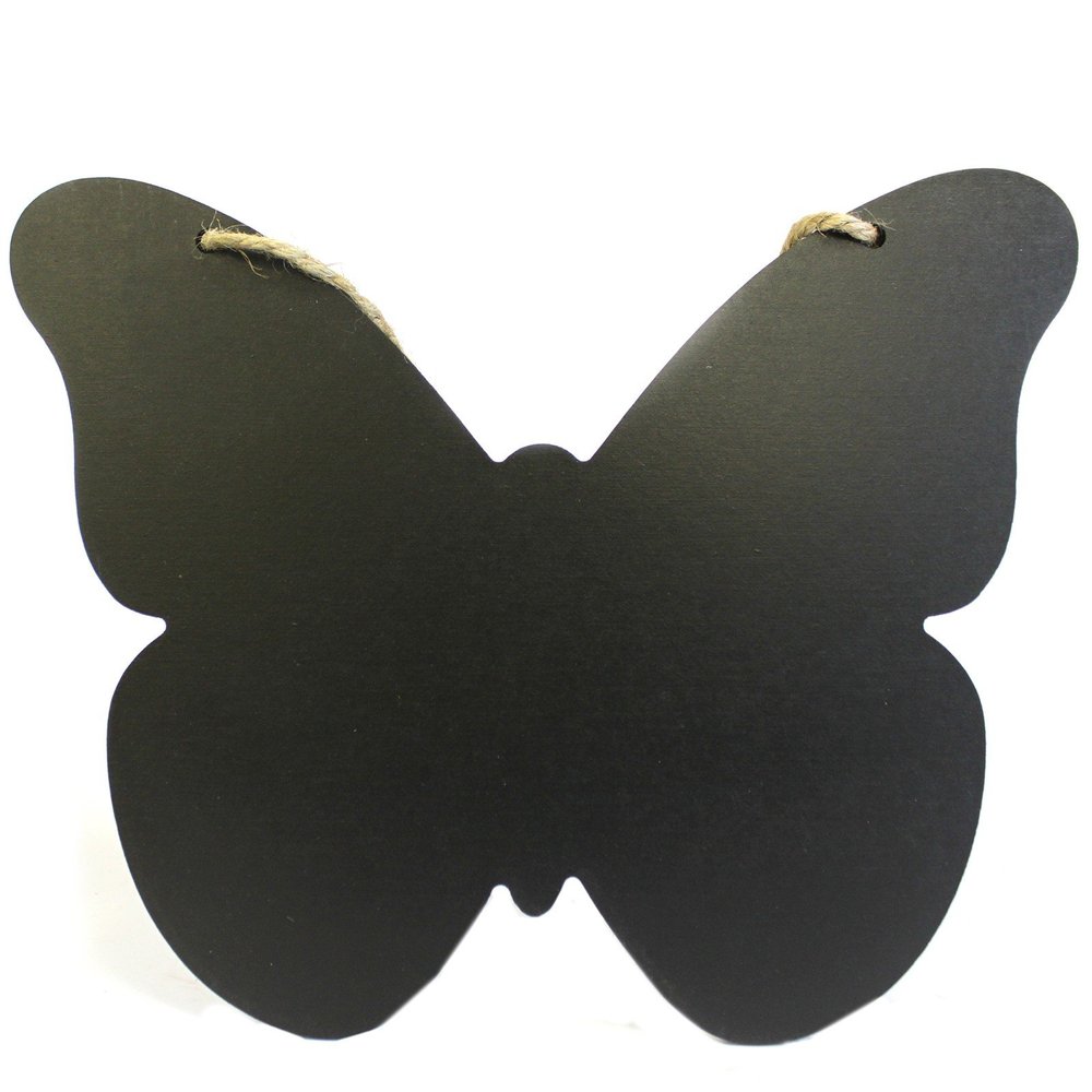 Butterfly shaped wall hanging blackboard, chalk board, memo board, 21 x 19 cm