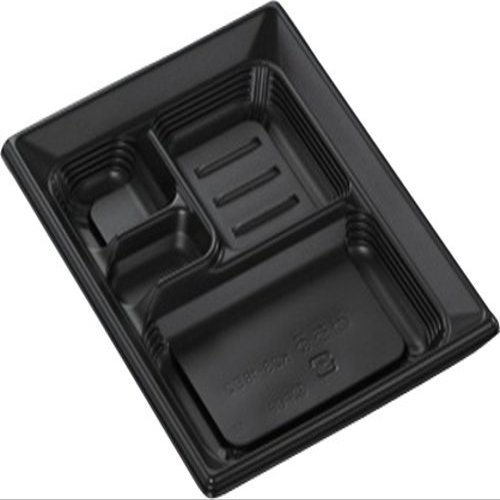 Chuo Chemical K23-18E2 BK CT Michiru Disposable Containers, Made in Japan, 50 Pieces, Size: Approx. 9.0 x 6.9 x 1.1 inches (22.8 x 17.6 x 2.7 cm)