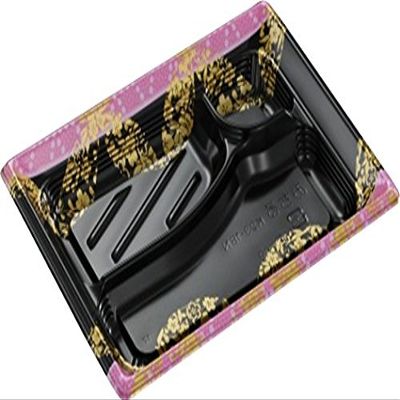 Chuo Chemical K23-18N CT Michiru Disposable Containers, Made in Japan, Hyakka P-BK Body, 50 Pieces, Size: Approx. 9.0 x 6.9 x 1.1 inches (22.8 x 17.6 x 2.7 cm)