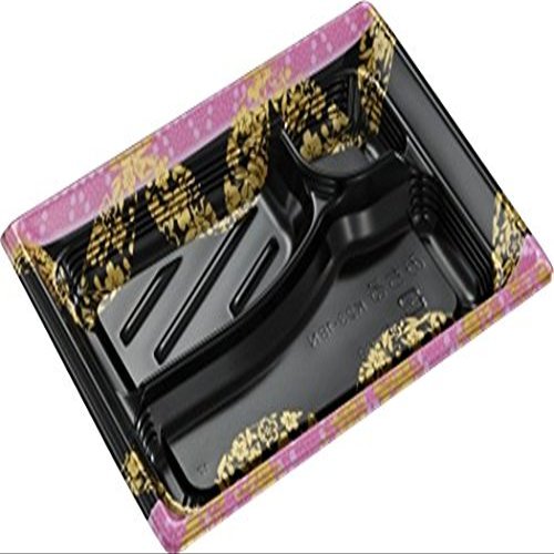 Chuo Chemical K23-18N CT Michiru Disposable Containers, Made in Japan, Hyakka P-BK Body, 50 Pieces, Size: Approx. 9.0 x 6.9 x 1.1 inches (22.8 x 17.6 x 2.7 cm)