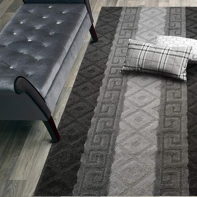 2'2" x 20' Non-Slip Hallway Runner Rug  Custom Size Rubber-Backed Carpet Floor Mat for Kitchen, Stairs, Bedroom, Bathroom, Entryway  26" Wide  Your Length Choice  Anthracite Grey