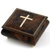Gorgeous Handcrafted Natural Wood Tone Musical Jewelry Box with Holy Cross Inlay - Many Songs to Choose - Eine Klien Nachtmusik, Allegro view 1