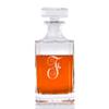 Abby Smith Lavish Style Initial Engraved Liquor Decanter, Letter F view 1