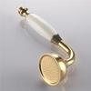 Shile Traditional Brass Ceramics Telephone Handheld Shower Head with 1.5 Meter Hose for Bathroom Gold Finish view 4