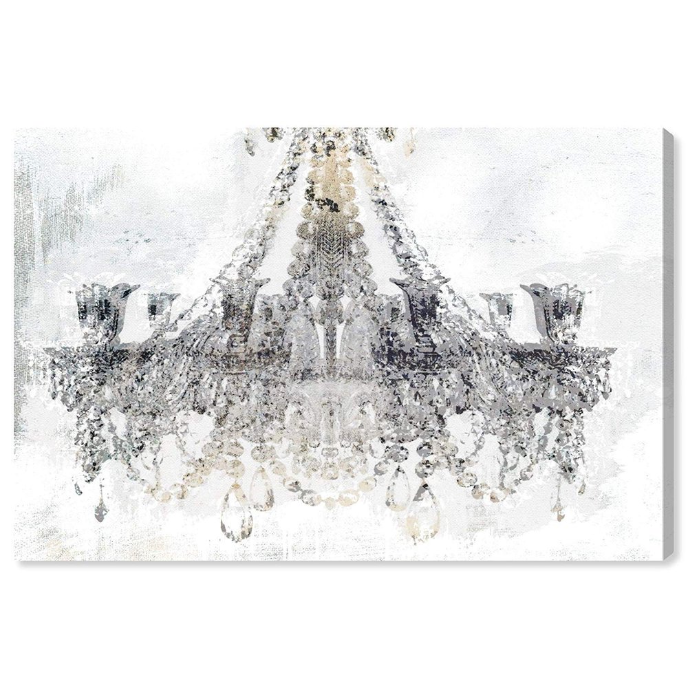 Oliver Gal 'White Gold Diamonds' The Classic Wall Art Decor Collection Contemporary Premium Canvas Art Print
