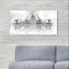 Oliver Gal 'White Gold Diamonds' The Classic Wall Art Decor Collection Contemporary Premium Canvas Art Print view 3