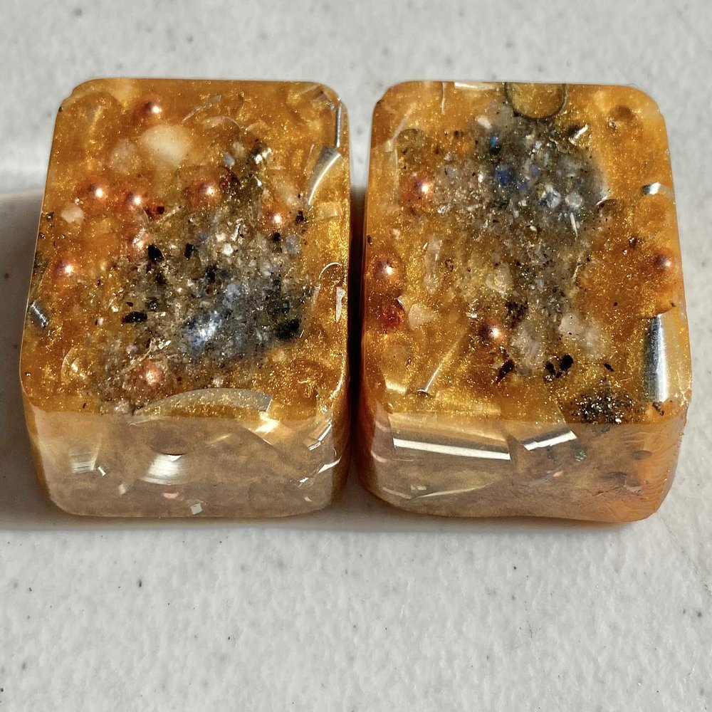 Aztec Gold 2 Mini Cube Tower Busters Crystal Orgone (Aztec Gold)