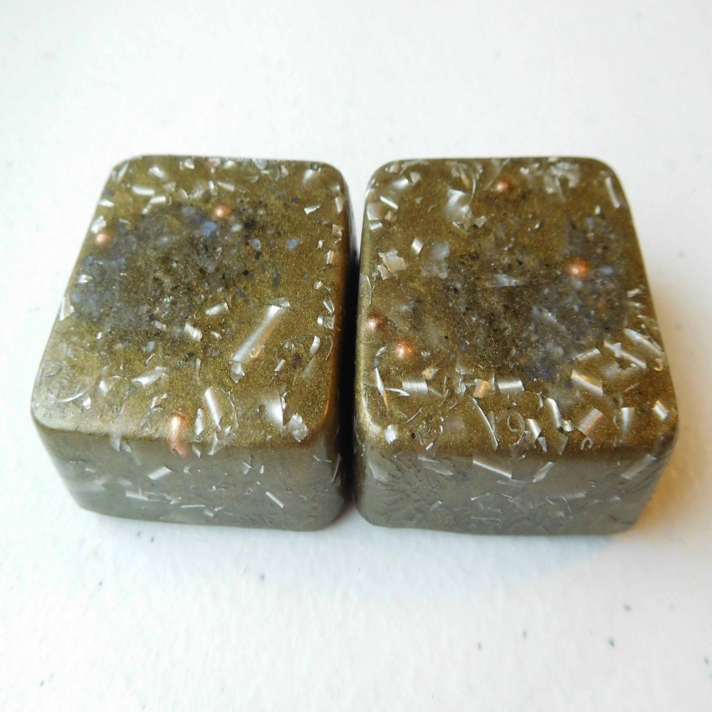 Antique Gold 2 Mini Cube Tower Busters Crystal Orgone (Antique Gold)