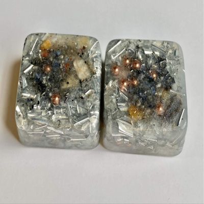 Pearl White 2 Mini Cube Tower Busters Crystal Orgone (Pearl White)