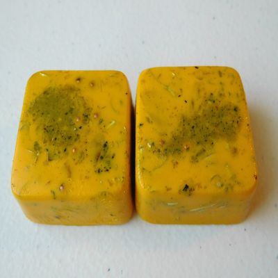 Golden Rod Yellow 2 Mini Cube Tower Busters Crystal Orgone (Golden Rod Yellow)
