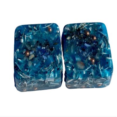 Blue Glow 2 Mini Cube Tower Busters Crystal Orgone (Blue Glow)