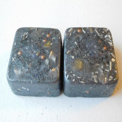 Antique Silver 2 Mini Cube Tower Busters Crystal Orgone (Antique Silver)