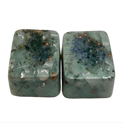 Pearl Green 2 Mini Cube Tower Busters Crystal Orgone (Pearl Green)