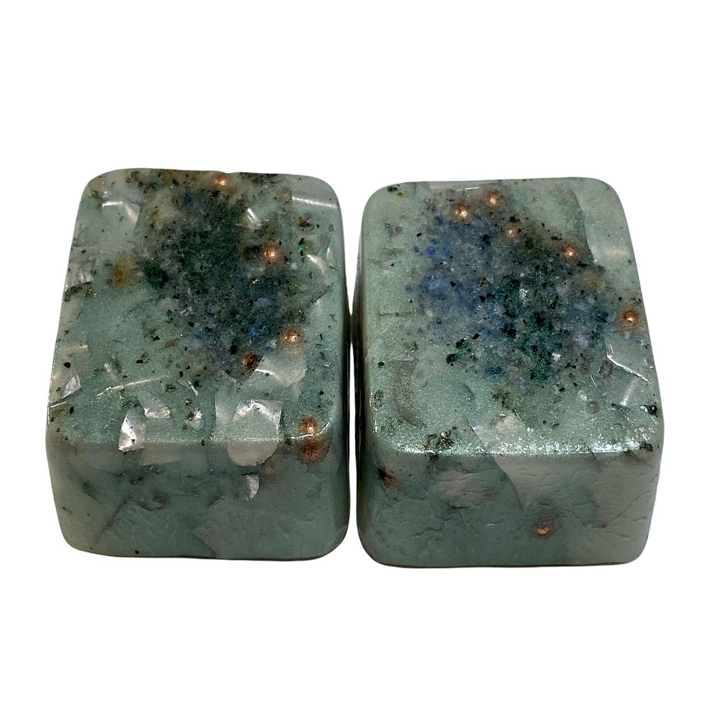 Pearl Green 2 Mini Cube Tower Busters Crystal Orgone (Pearl Green)