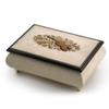 Incredible Ivory Italian Music Box with Violin and Floral Inlay - Many Songs to Choose - What The World Needs Now view 1