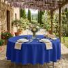 YOUR CHAIR COVERS - 90 Round Polyester Tablecloths for Restaurant, Banquet, Wedding - Linen Table Cloth for Standard Round Tables - Royal Blue view 2