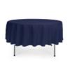 YOUR CHAIR COVERS - 90 Round Polyester Tablecloths for Restaurant, Banquet, Wedding - Linen Table Cloth for Standard Round Tables - Navy Blue view 1