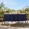 YOUR CHAIR COVERS - 90 Round Polyester Tablecloths for Restaurant, Banquet, Wedding - Linen Table Cloth for Standard Round Tables - Navy Blue view 2