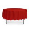 YOUR CHAIR COVERS - 90 Round Polyester Tablecloths for Restaurant, Banquet, Wedding - Linen Table Cloth for Standard Round Tables - Red view 1