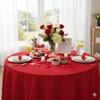 YOUR CHAIR COVERS - 90 Round Polyester Tablecloths for Restaurant, Banquet, Wedding - Linen Table Cloth for Standard Round Tables - Red view 2