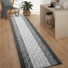 16 ft Non Slip Washable Carpet Runner Rug with Rubber Backing, Custom Floor Mat for Kitchen Hallway Stairs Bedroom Bathroom Entry, Checkered Anthracite Grey, Your Choice of Length, 26 Inch X 16 feet view 1